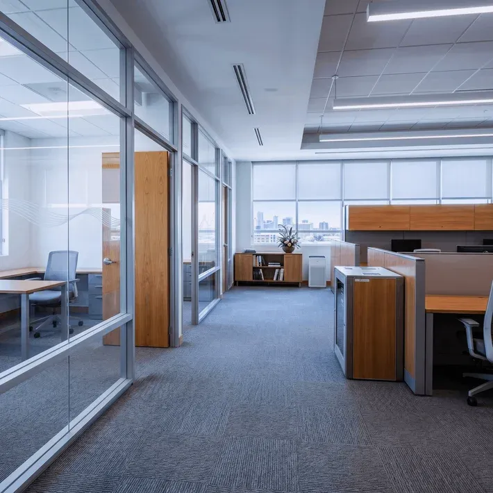 Alfombra y muebles de oficina en Quito
